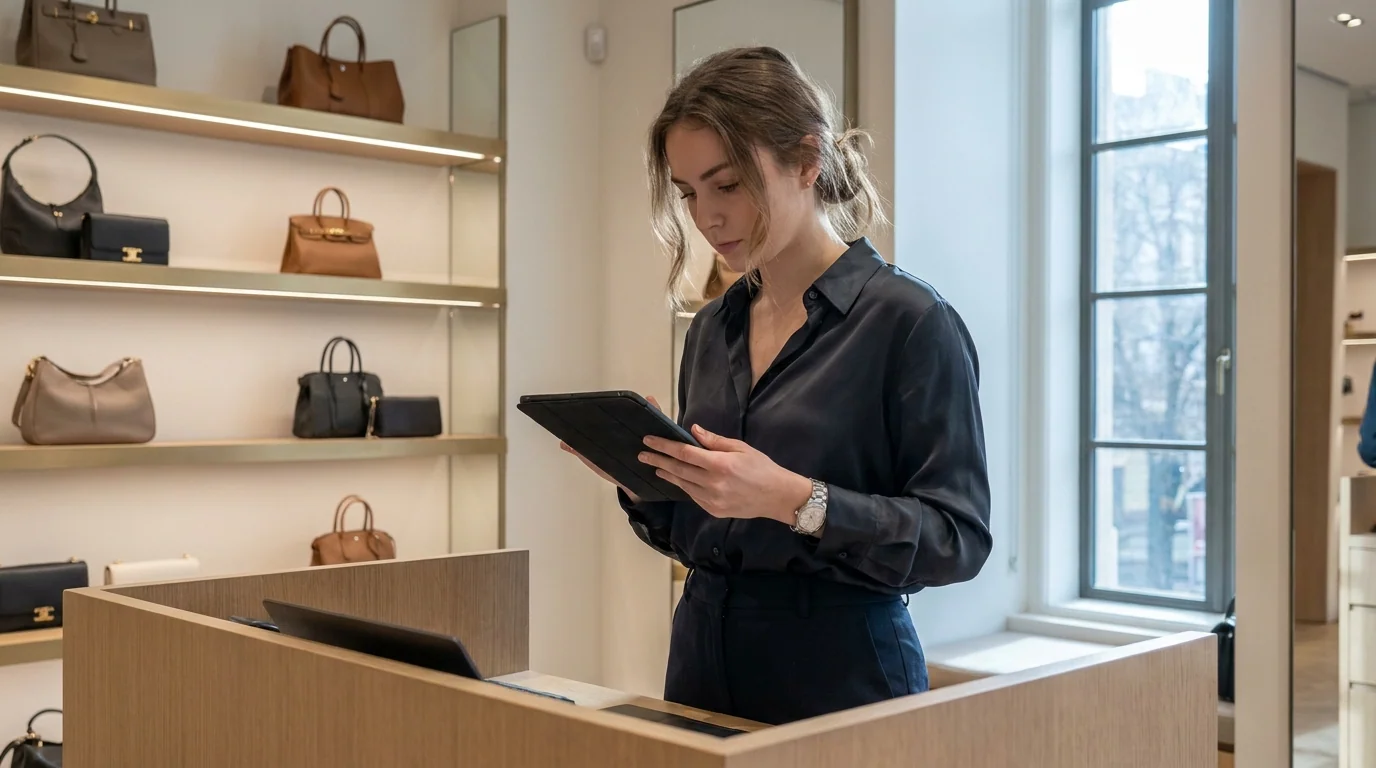 Conseillère de vente, maison de luxe
