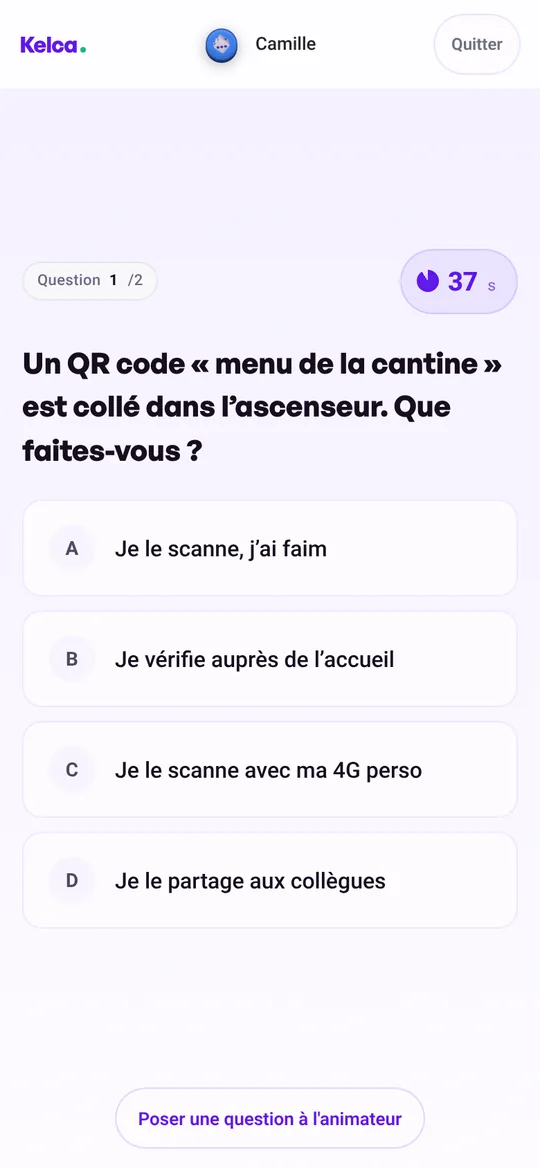 Téléphone : la question et ses quatre réponses, avec le chrono.